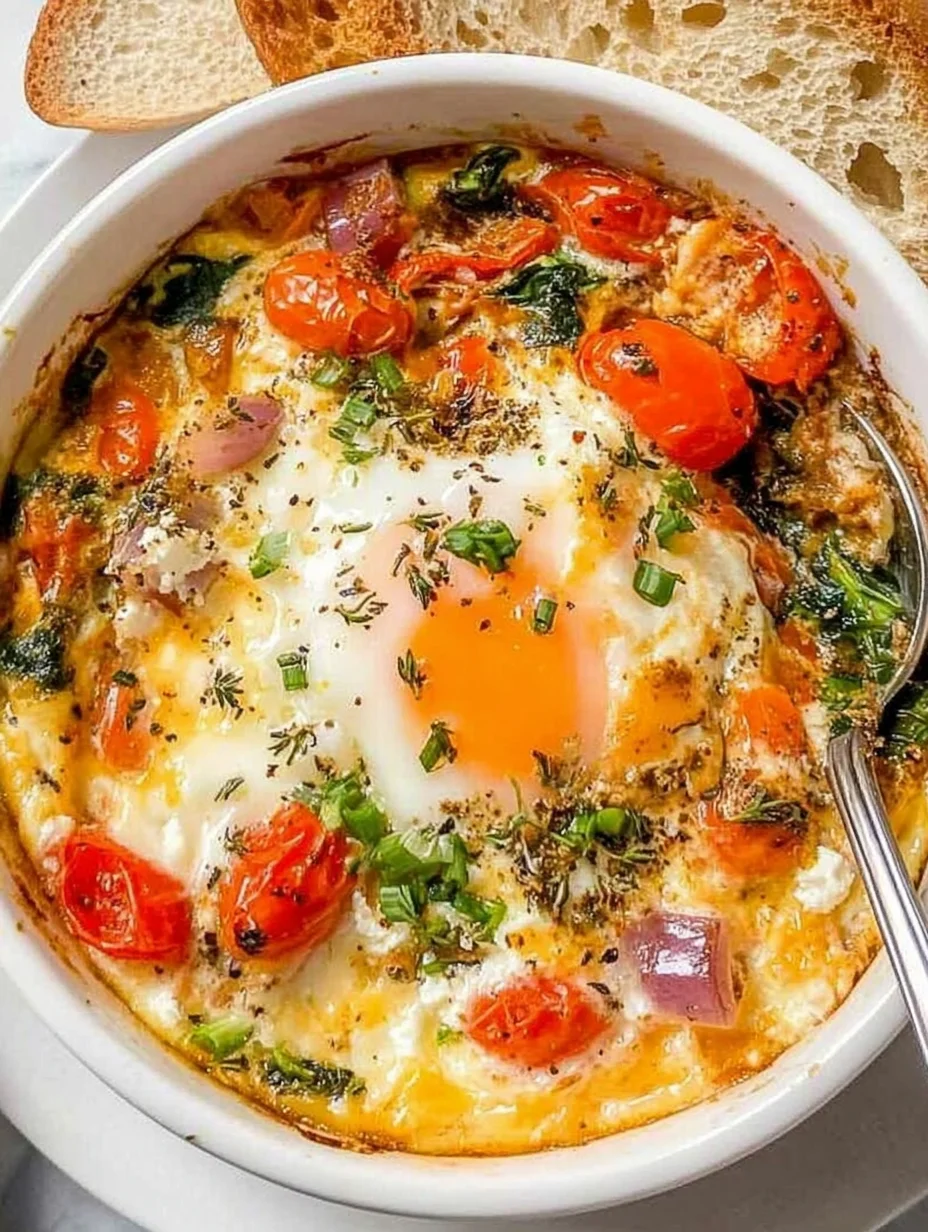 Baked Feta Eggs