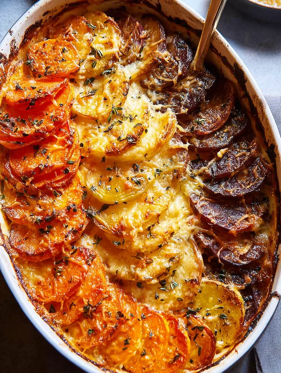 Cheesy Root Vegetable Gratin