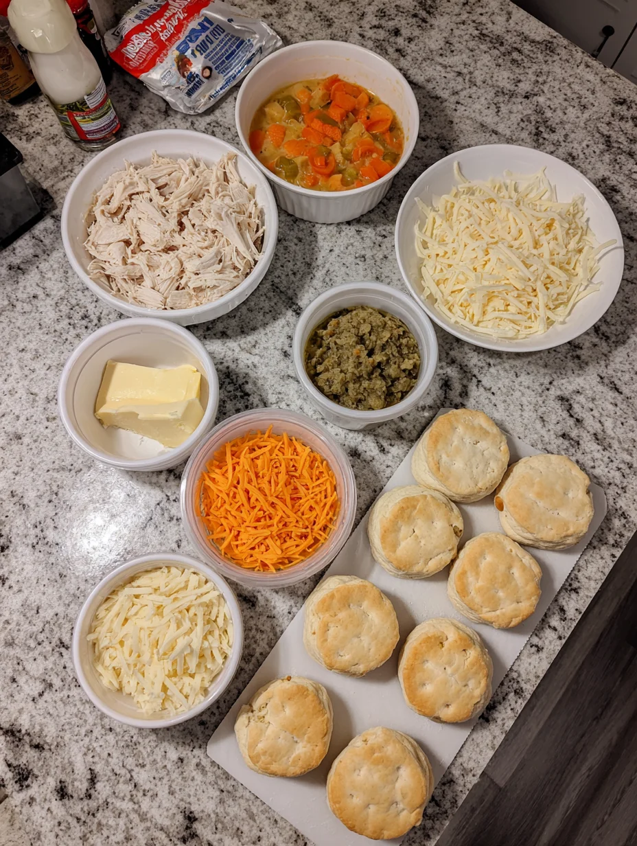 Chicken Pot Pie with Biscuits