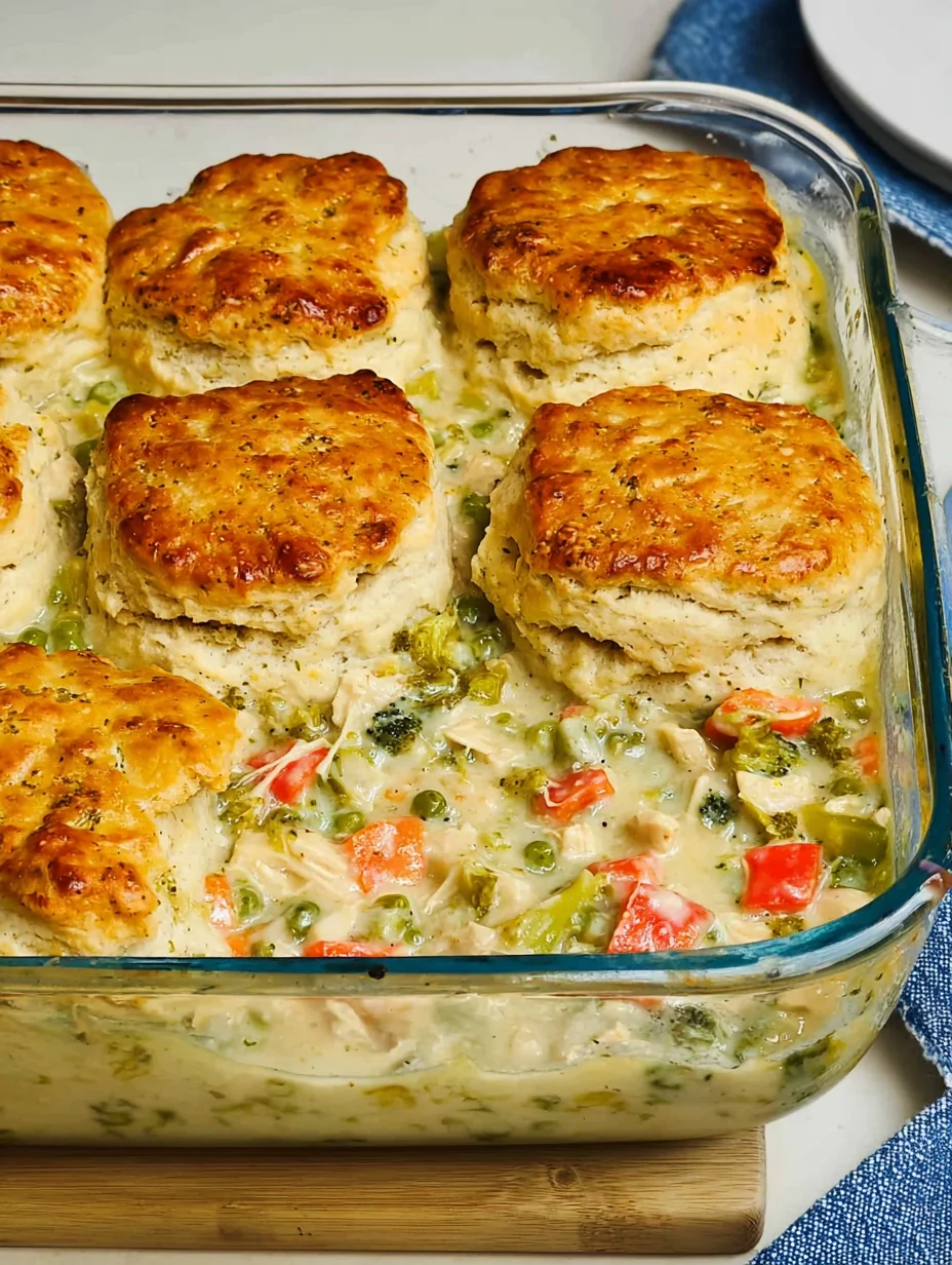 Chicken Pot Pie with Biscuits