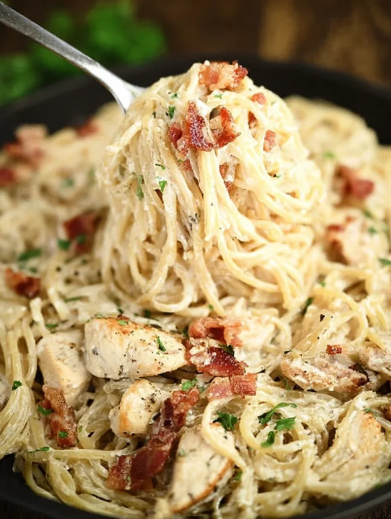 Cream Cheese Bacon Chicken Pasta
