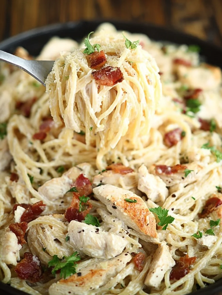Cream Cheese Bacon Chicken Pasta