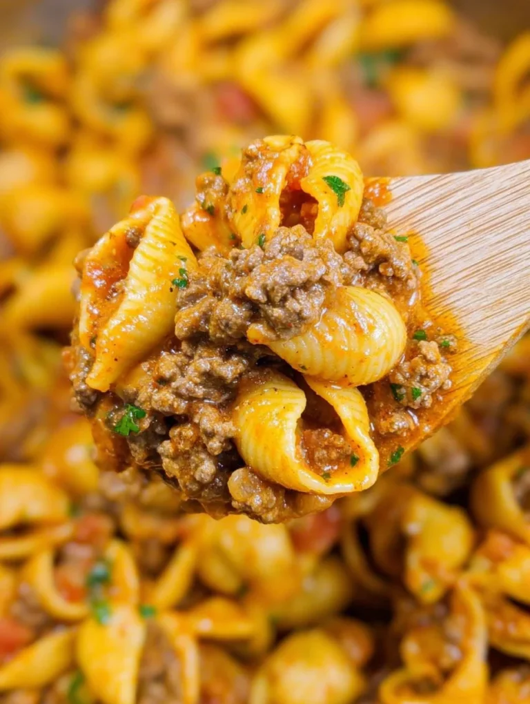 Creamy Beef and Shells
