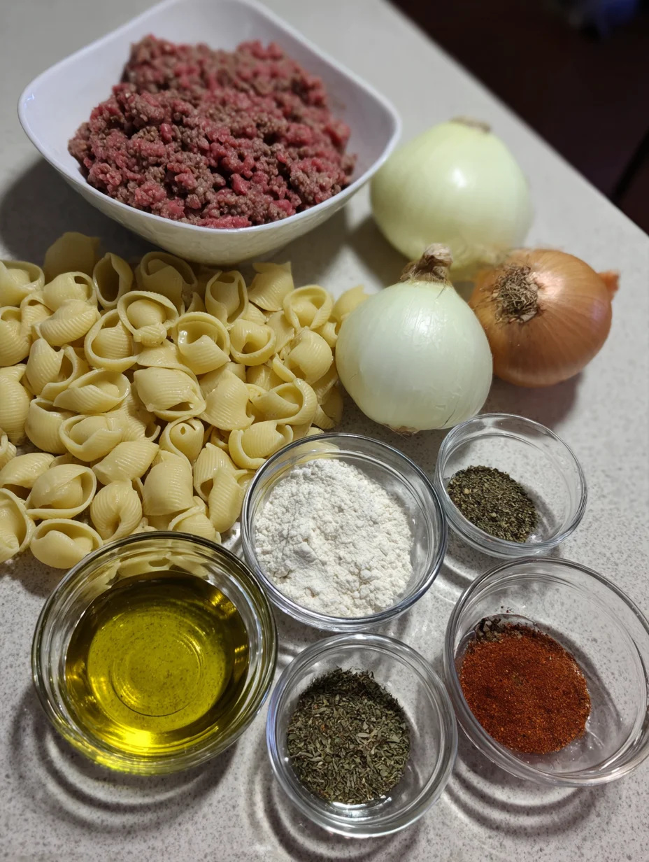 Creamy Beef and Shells