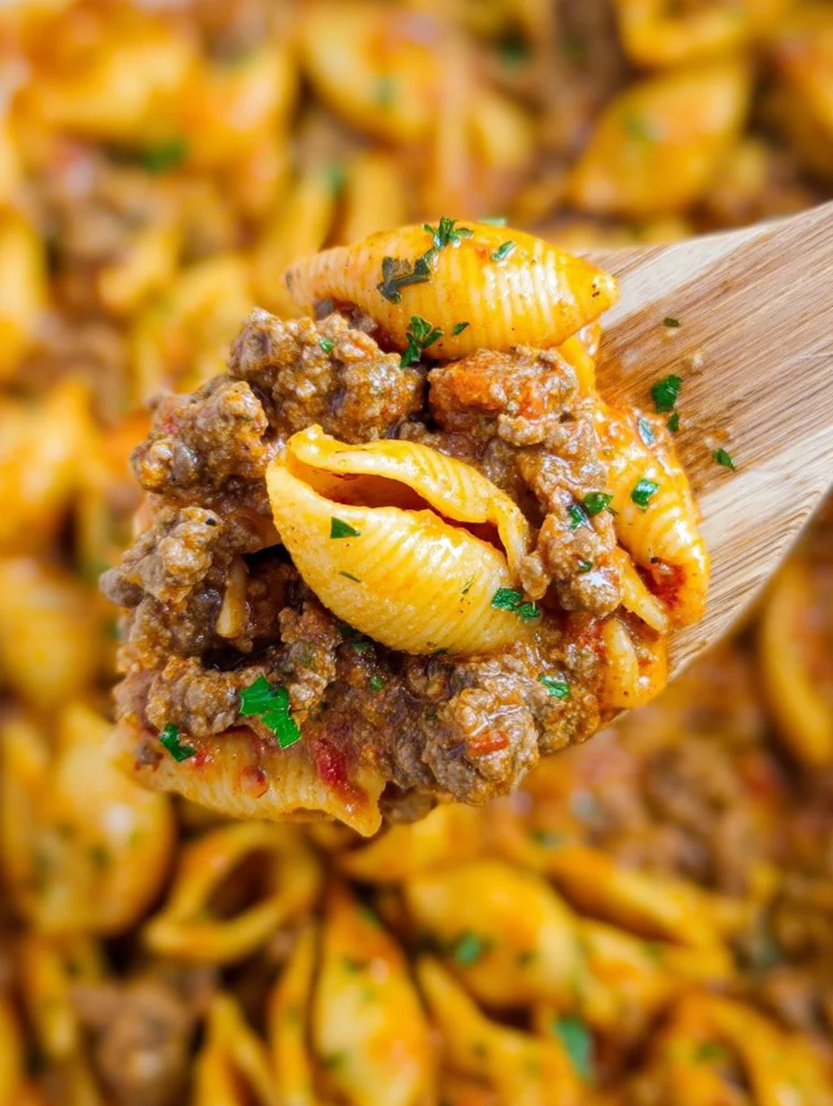 Creamy Beef and Shells