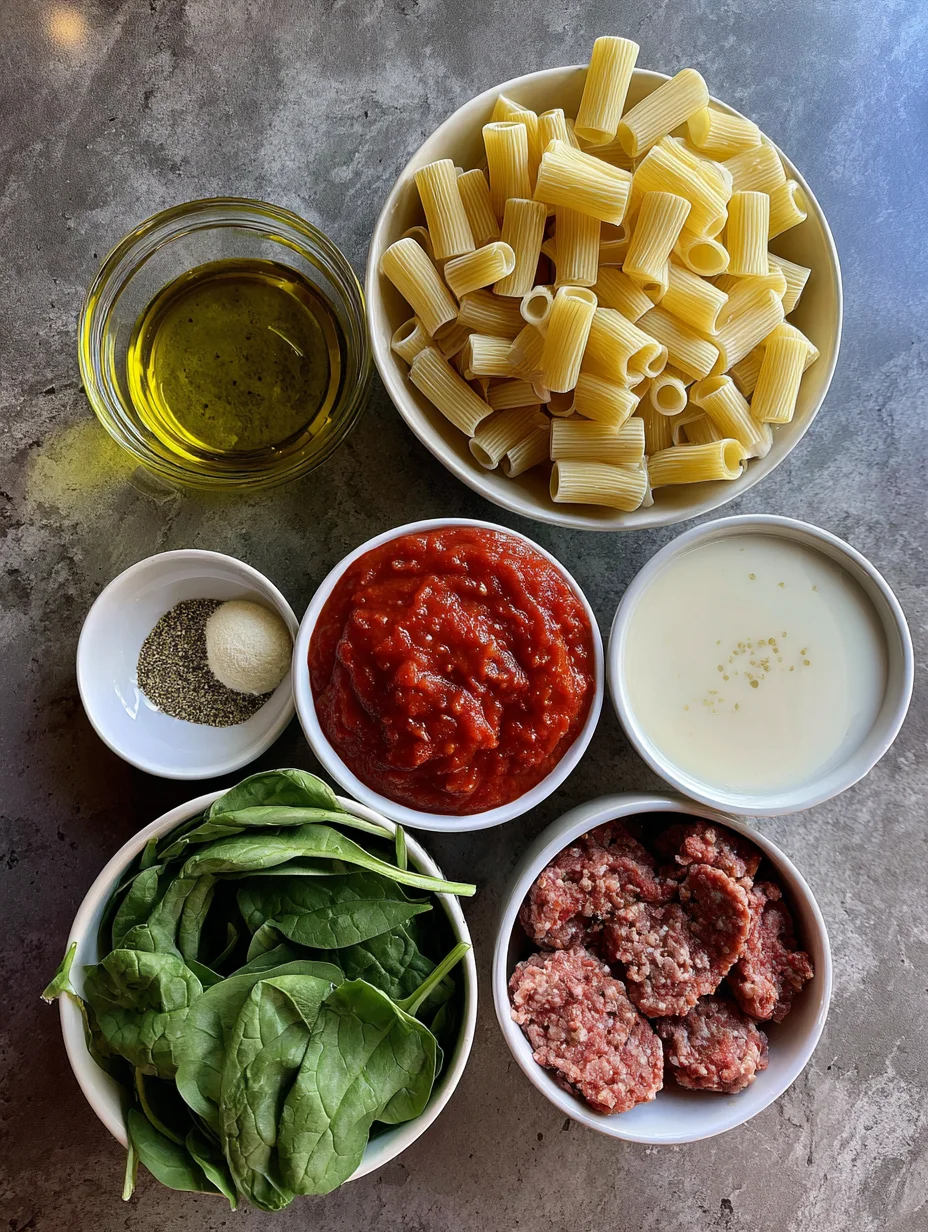 Creamy Sausage Rigatoni