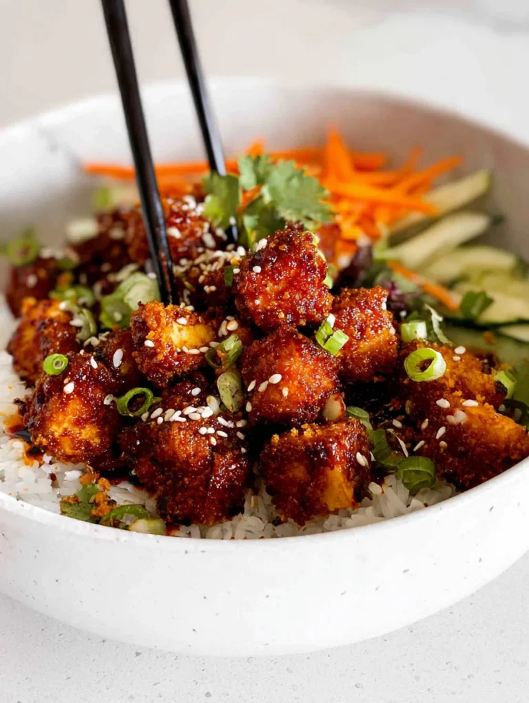 Crispy Gochujang Korean Tofu
