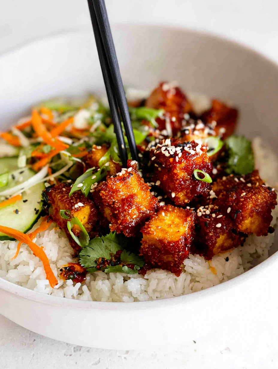 Crispy Gochujang Korean Tofu