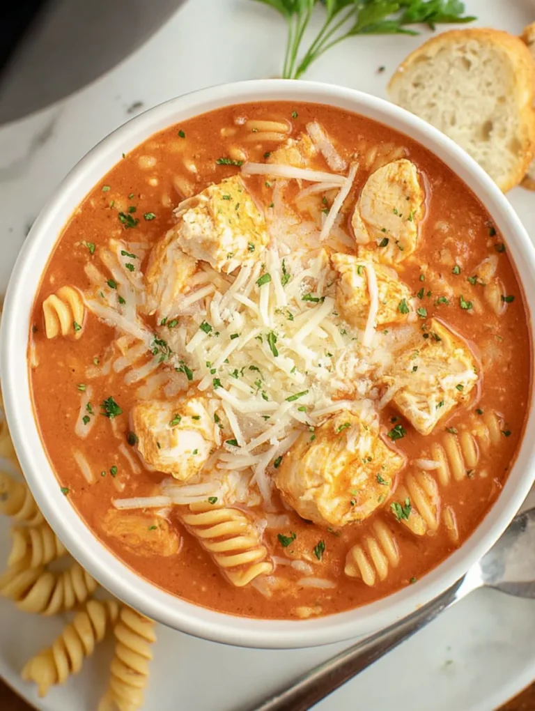 Crockpot Chicken Parmesan Soup