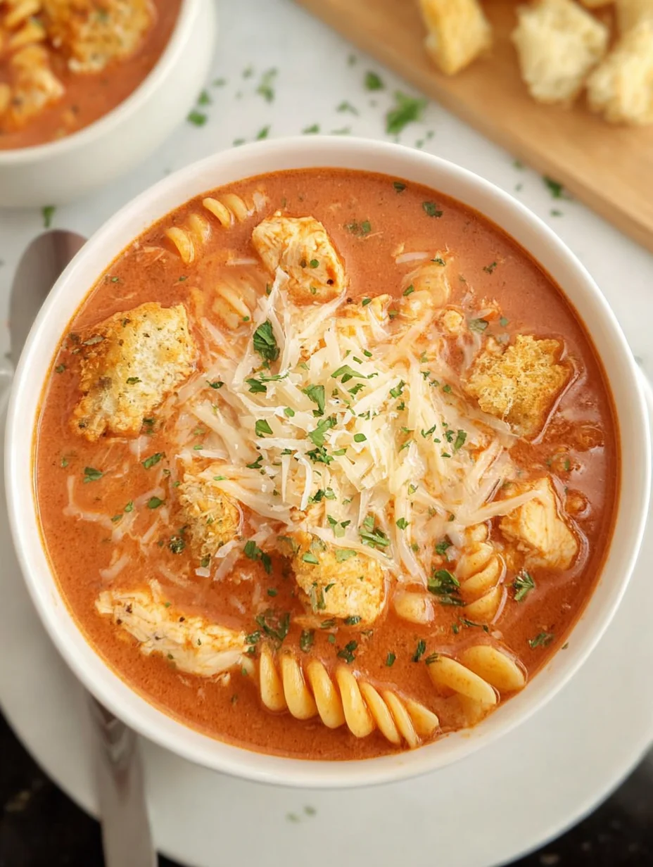 Crockpot Chicken Parmesan Soup