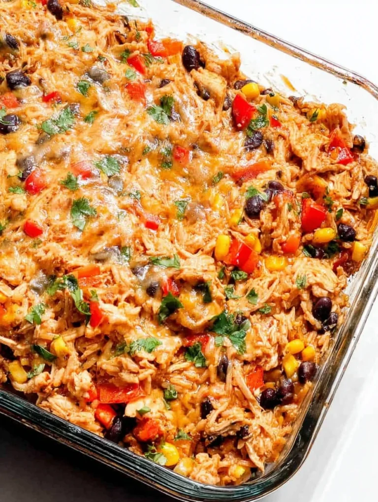 Easy Chicken Burrito Casserole