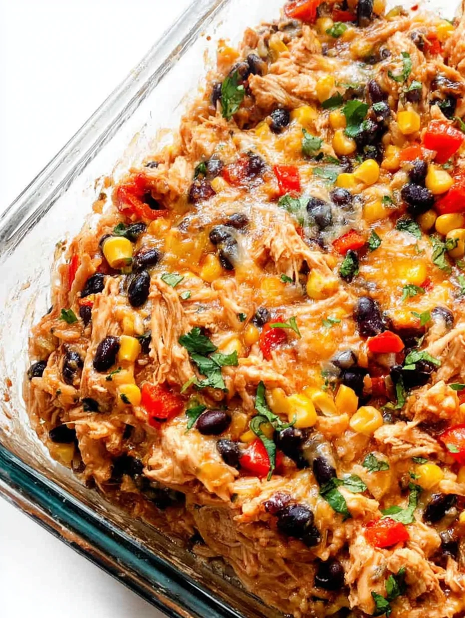 Easy Chicken Burrito Casserole