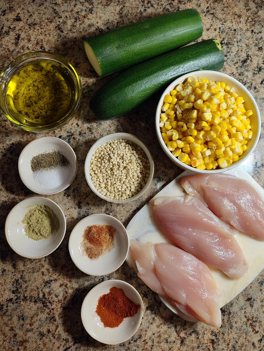 Garlic Butter Chicken with Zucchini and Corn