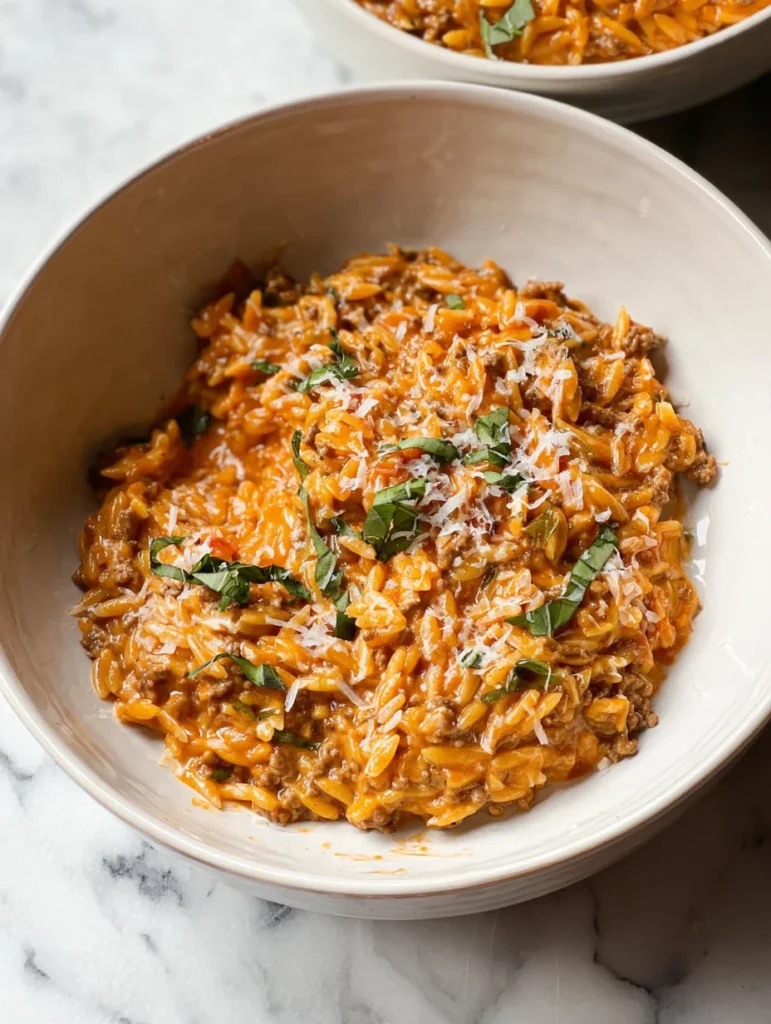 Ground Beef Orzo