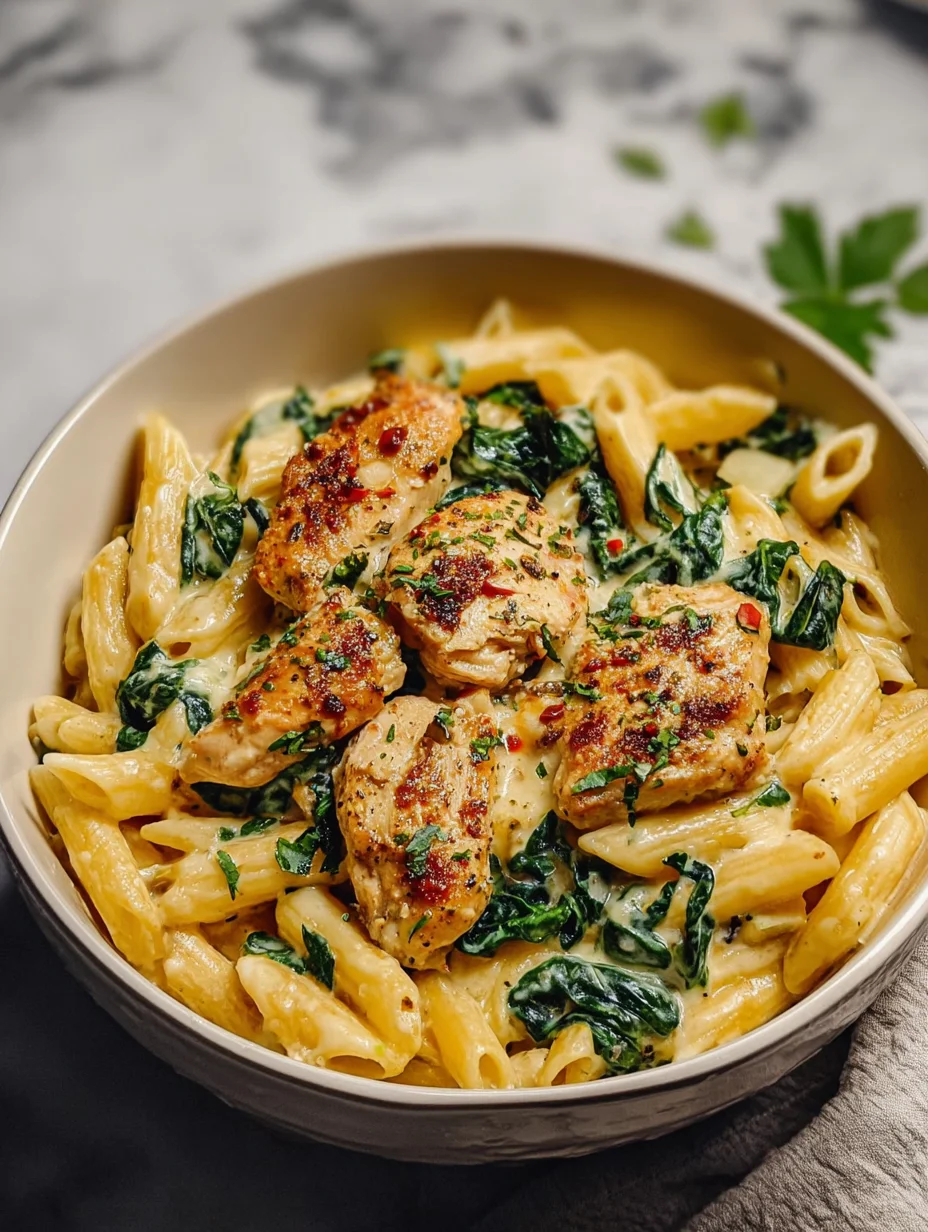 Healthy Garlic Parmesan Chicken Pasta