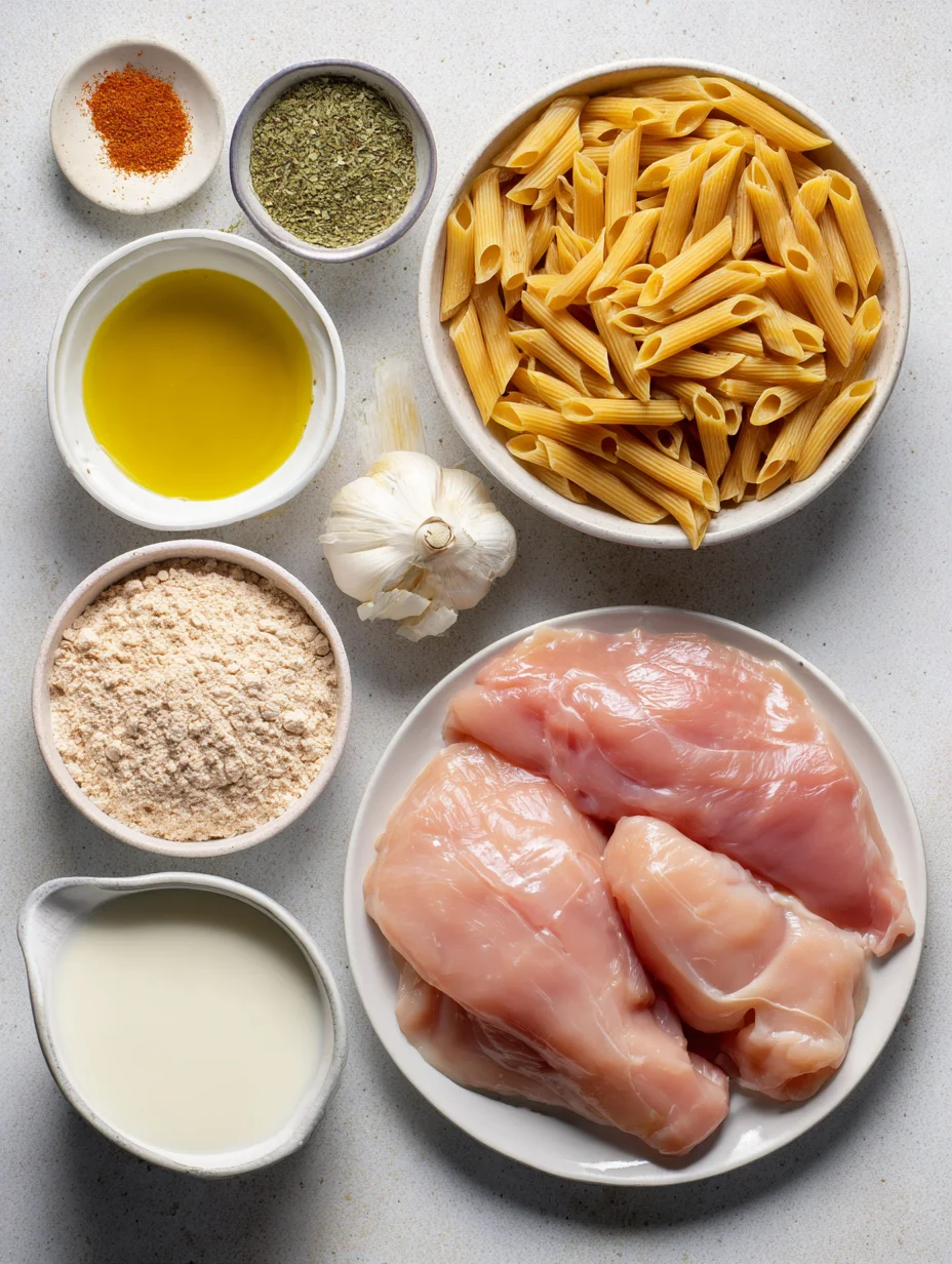 Healthy Garlic Parmesan Chicken Pasta