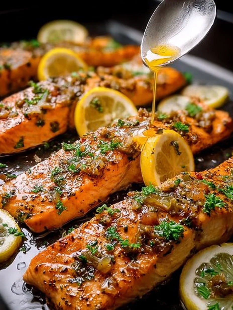 Honey Garlic Butter Baked Salmon