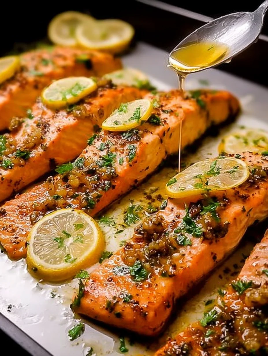 Honey Garlic Butter Baked Salmon