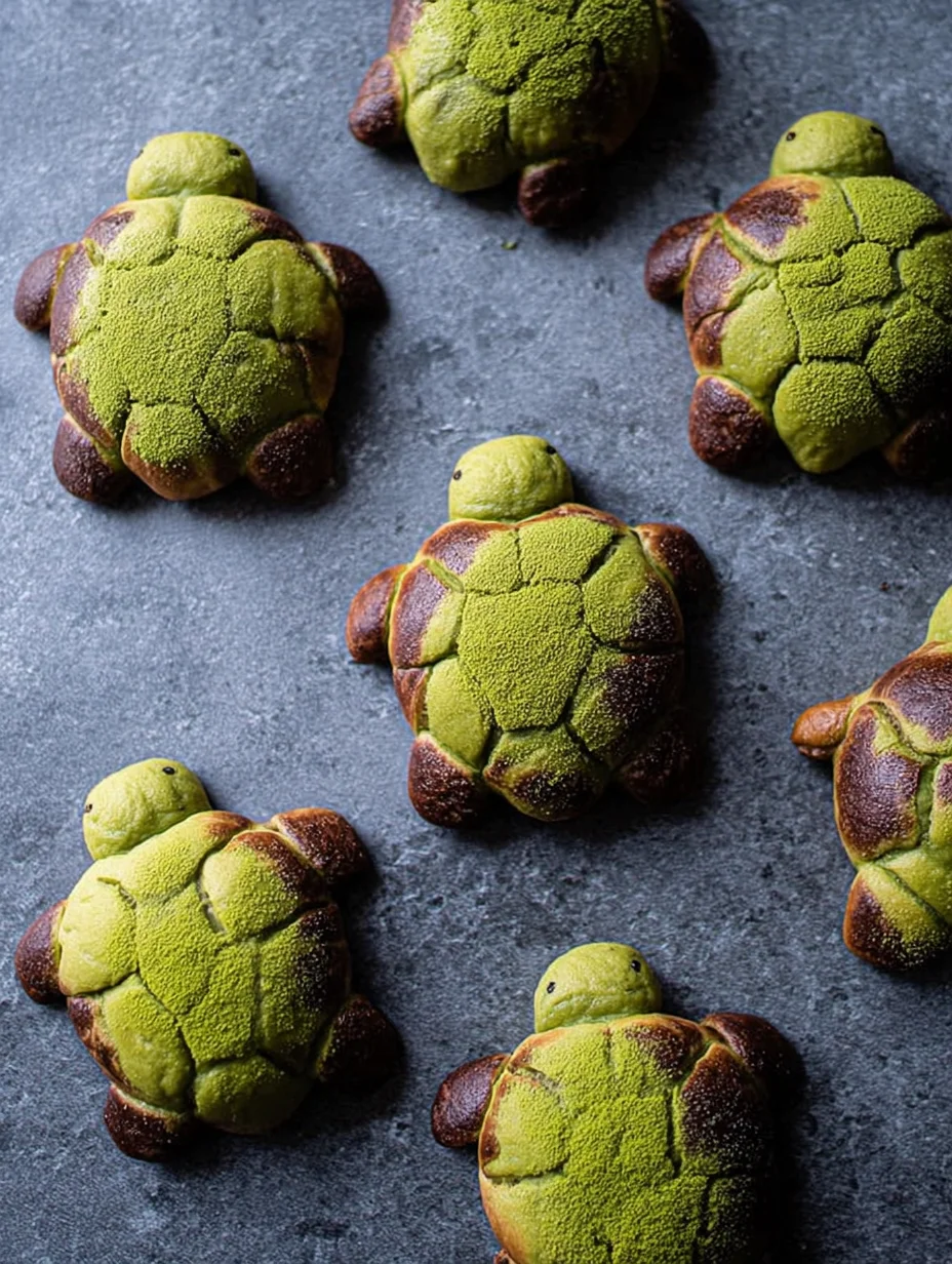 Matcha Milk Bread Turtles