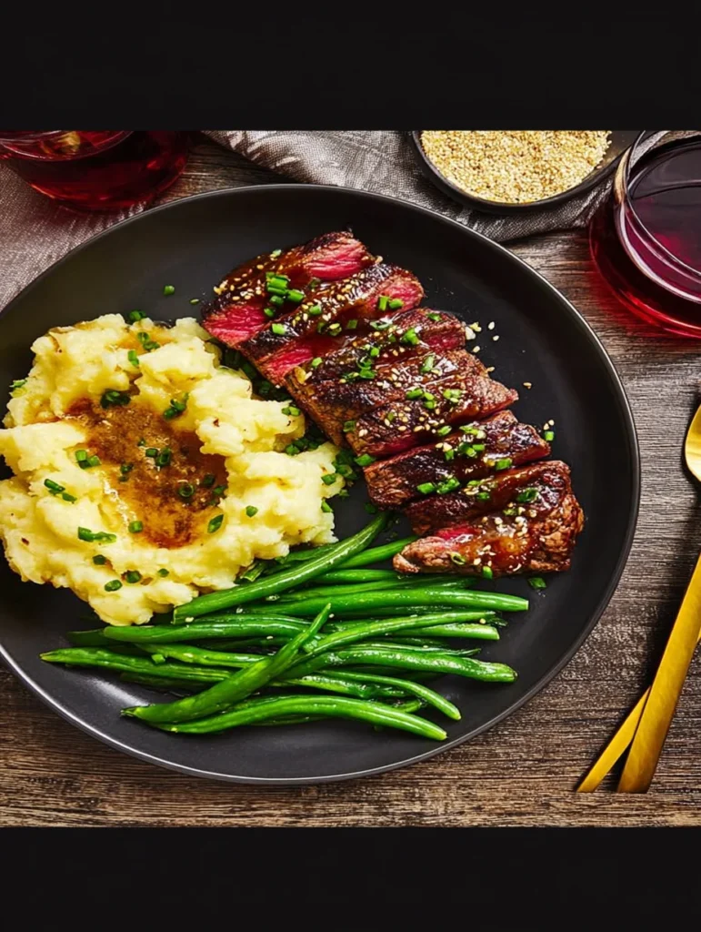 Ribeye and Roasted Garlic Pan Sauce