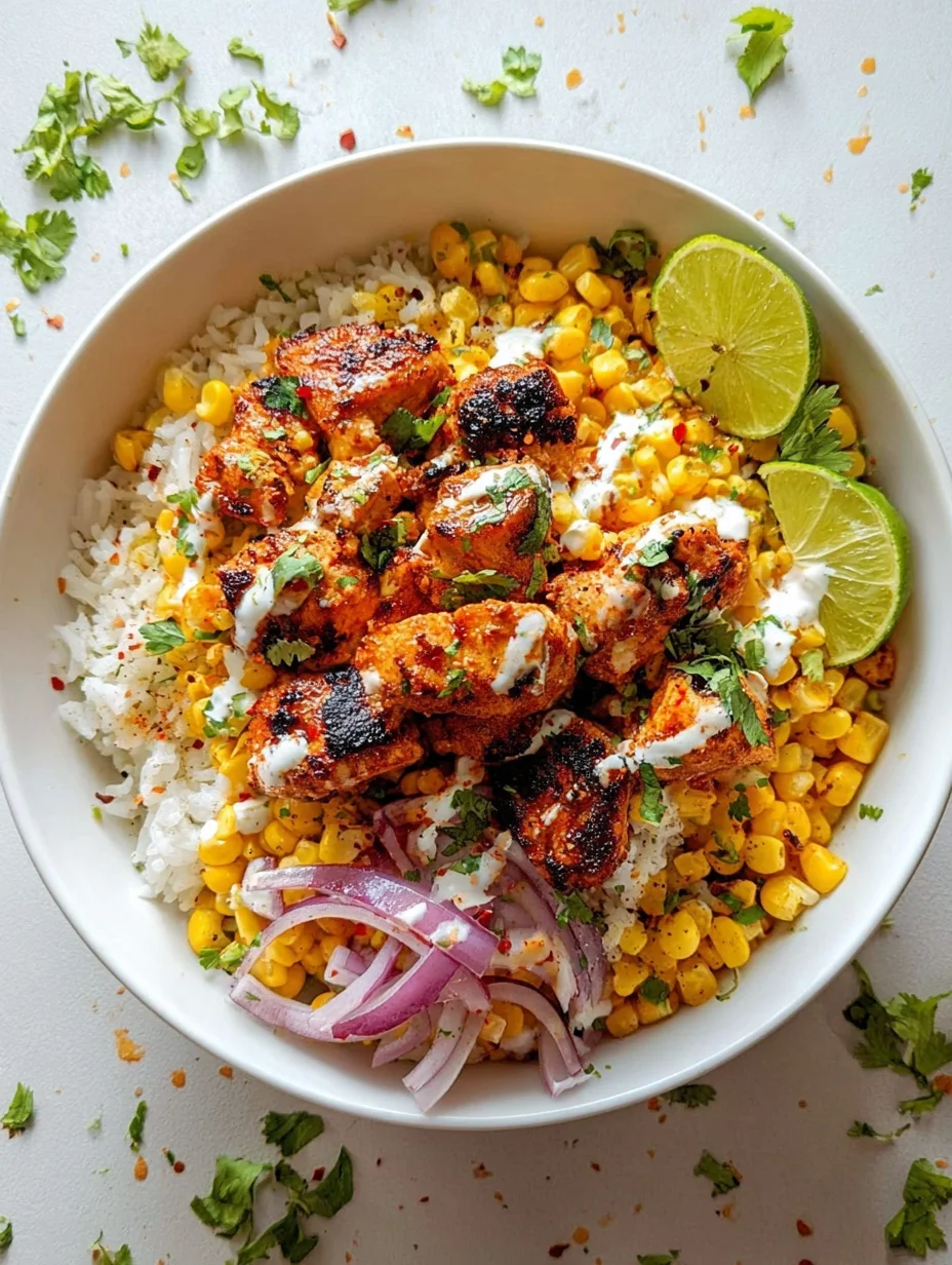 Street Corn Chicken Rice Bowl
