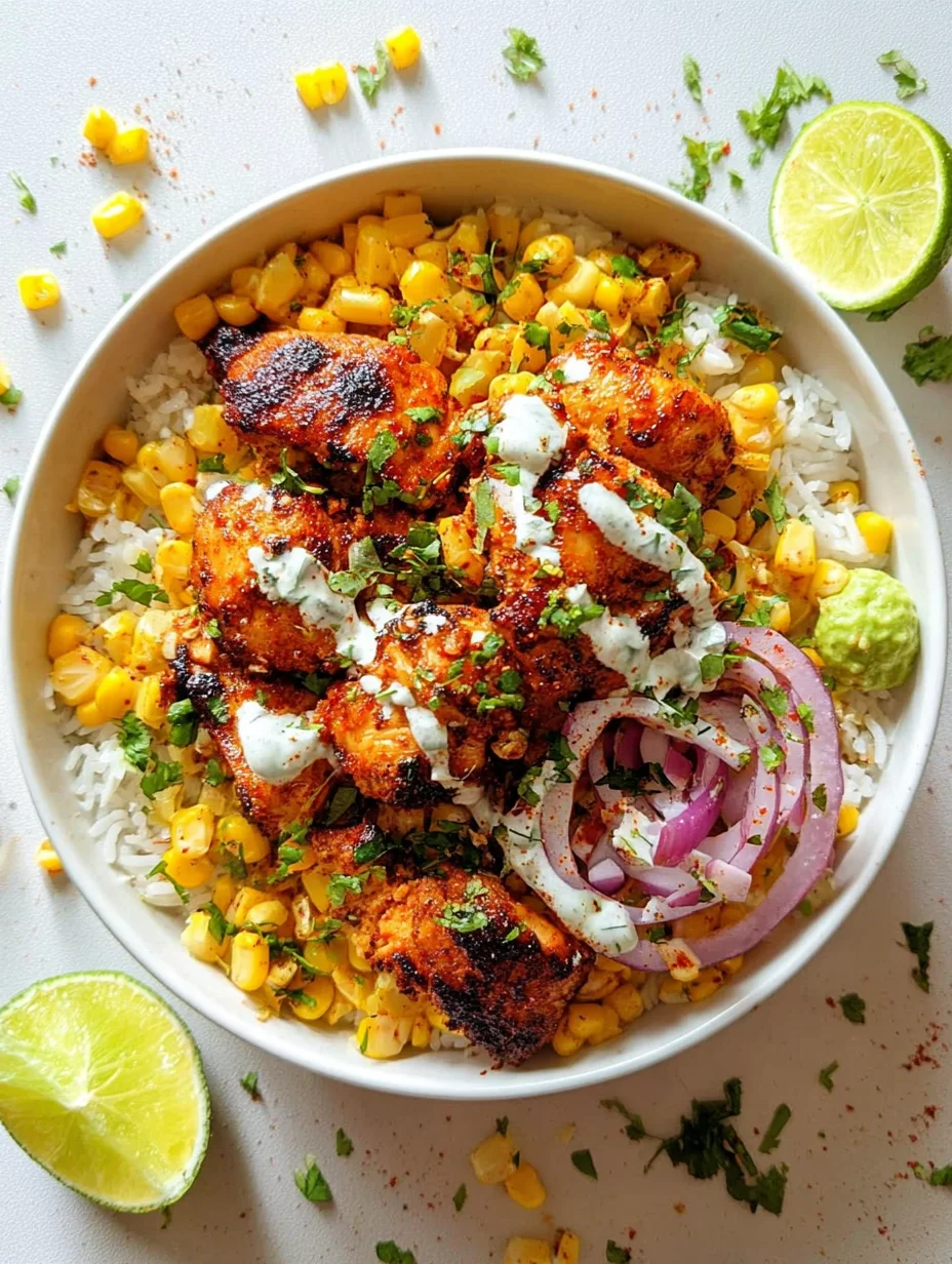 Street Corn Chicken Rice Bowl