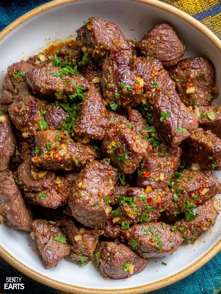 Air Fryer Garlic Butter Steak Bites