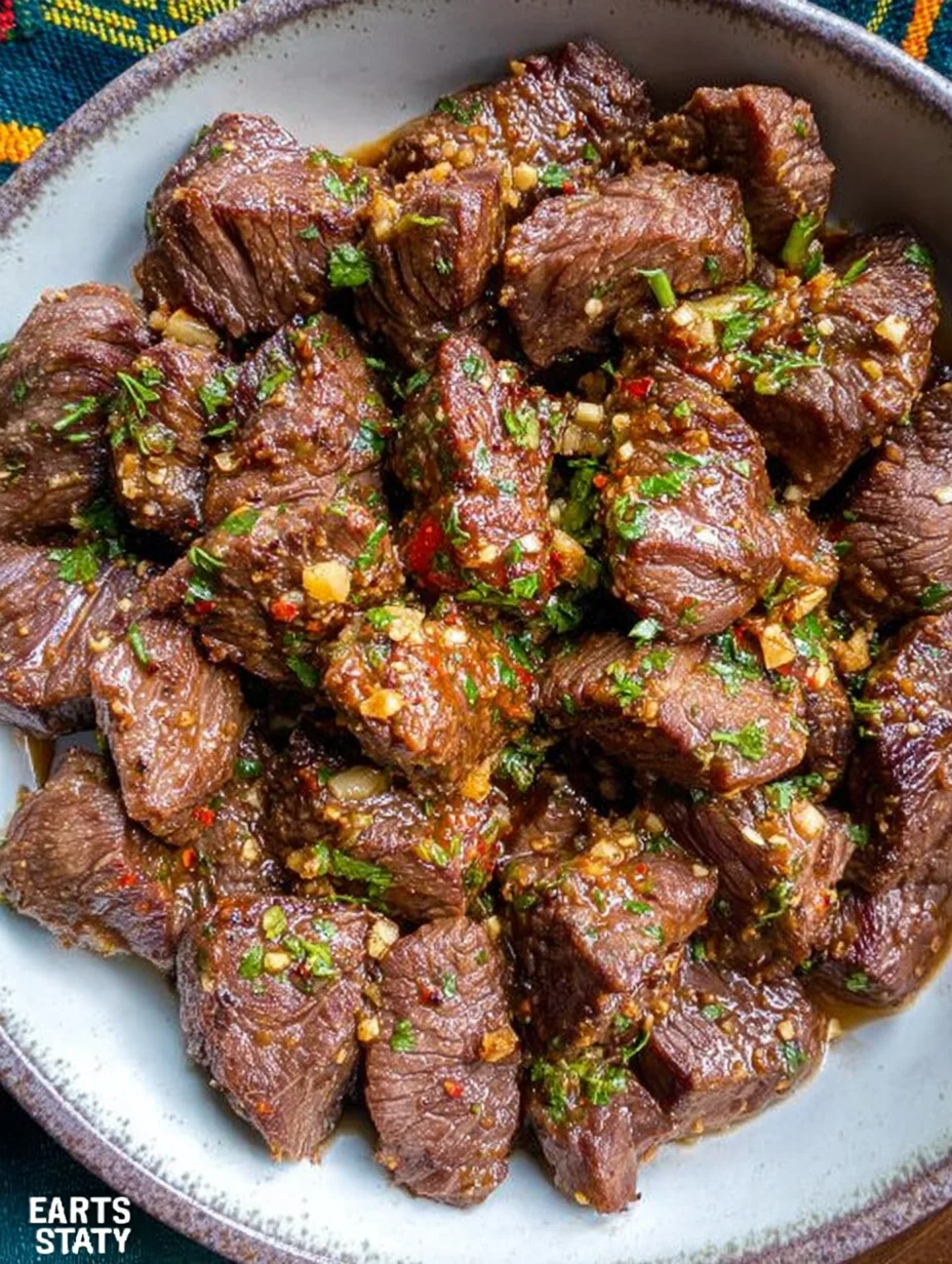 Air Fryer Garlic Butter Steak Bites