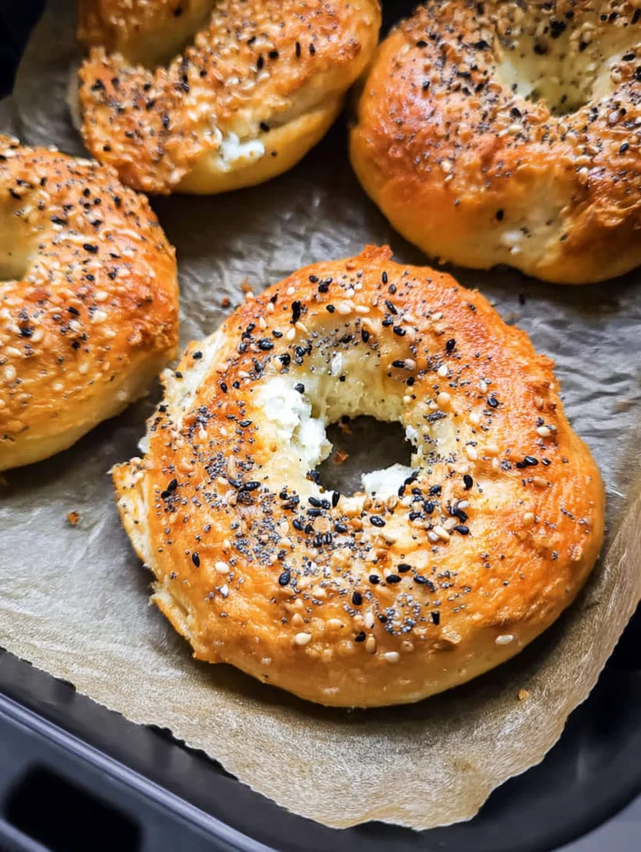 Air Fryer Protein Bagels