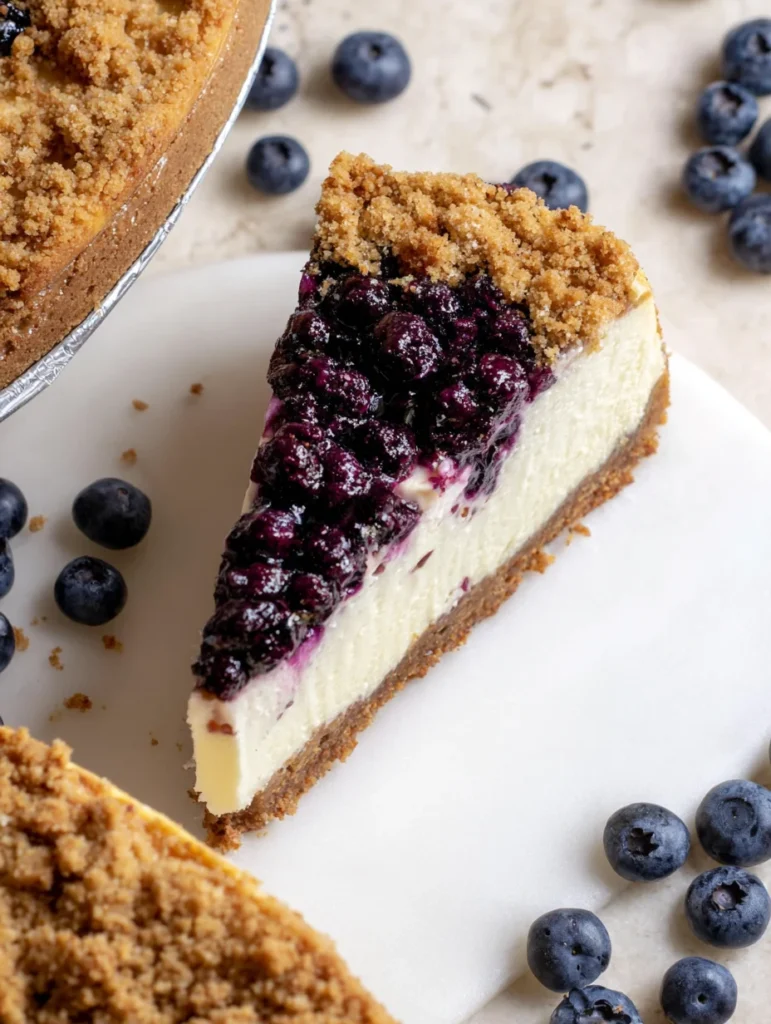 Blueberry Crumble Cheesecake