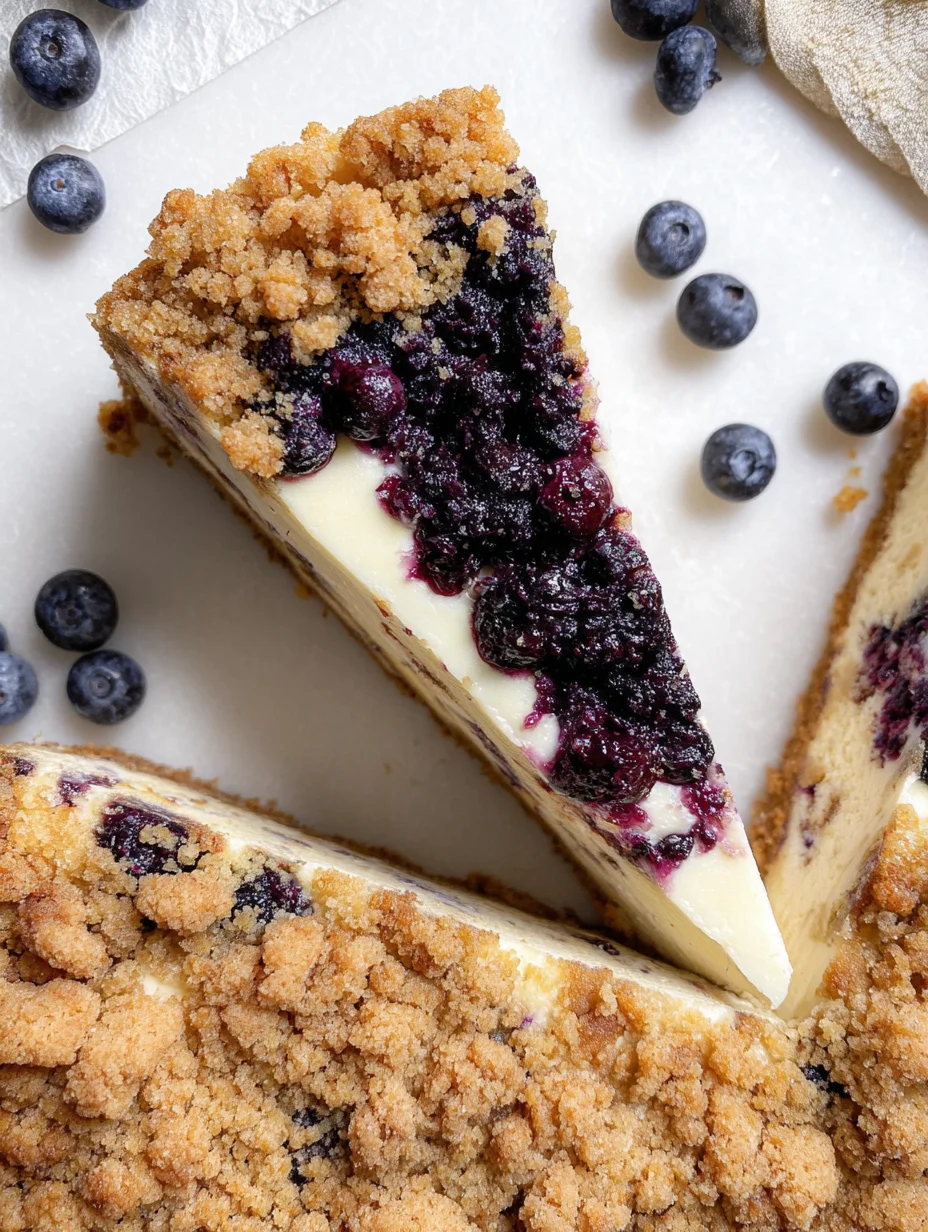 Blueberry Crumble Cheesecake