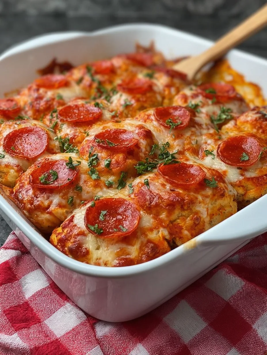 Bubble Up Biscuit Pizza Casserole