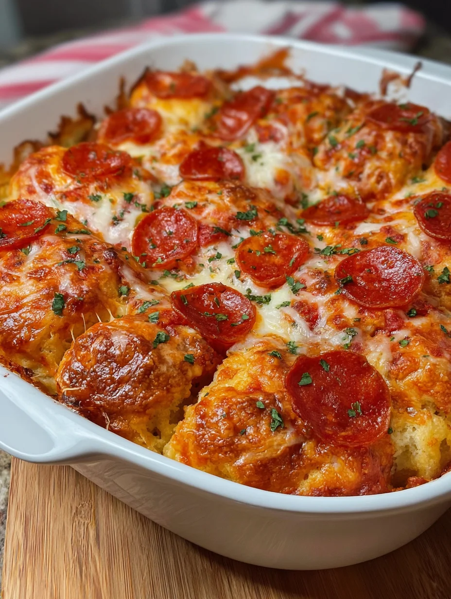 Bubble Up Biscuit Pizza Casserole