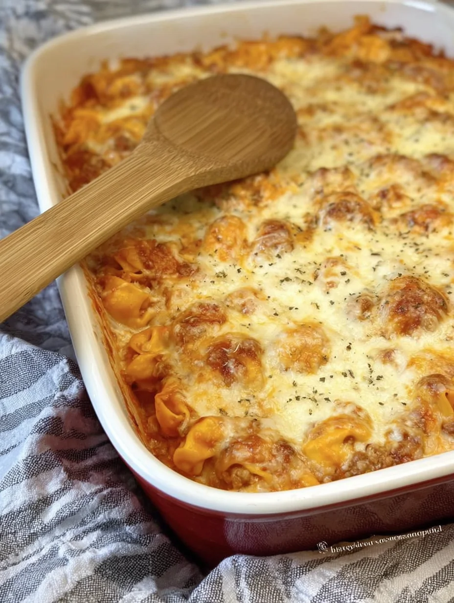 Cheesy Baked Tortellini Casserole