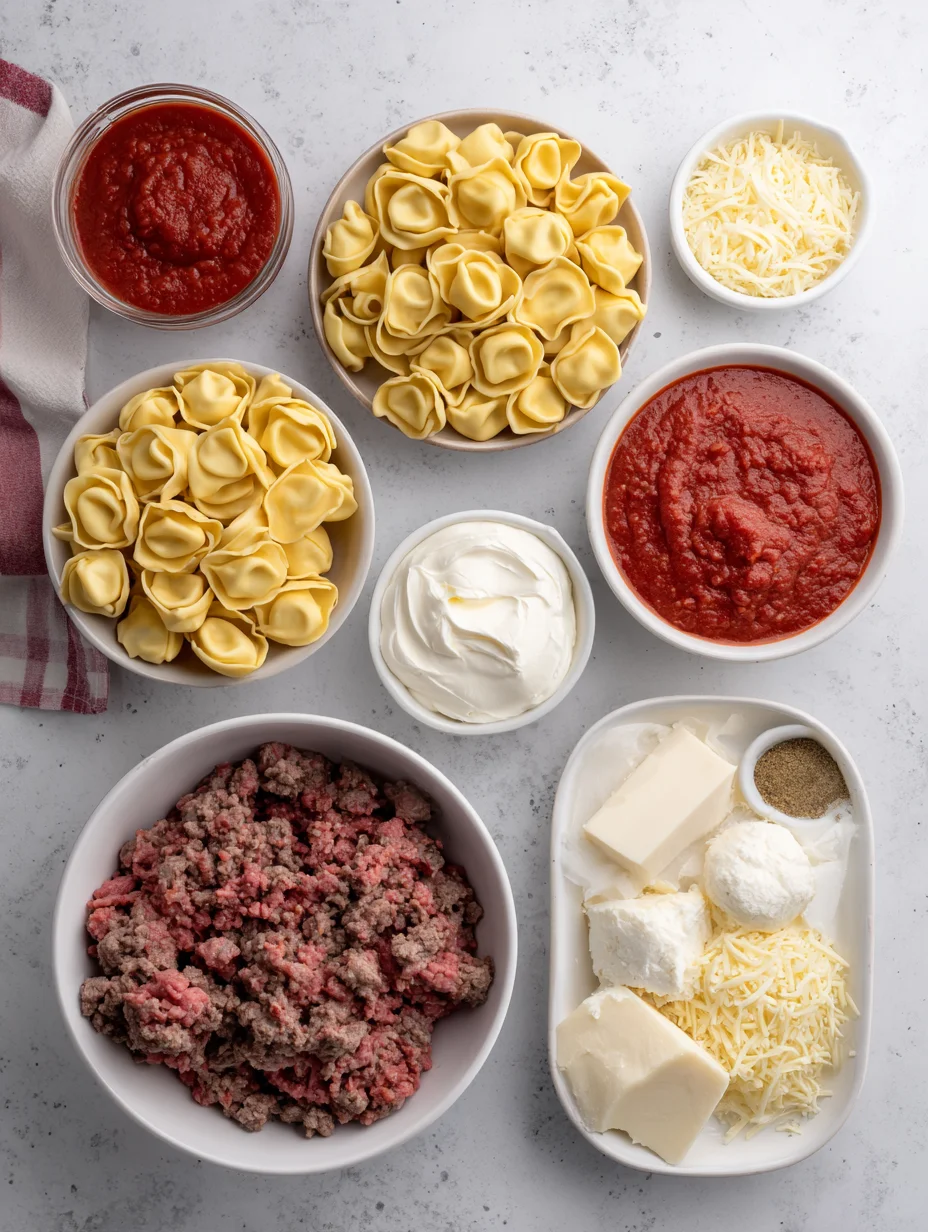 Cheesy Baked Tortellini Casserole