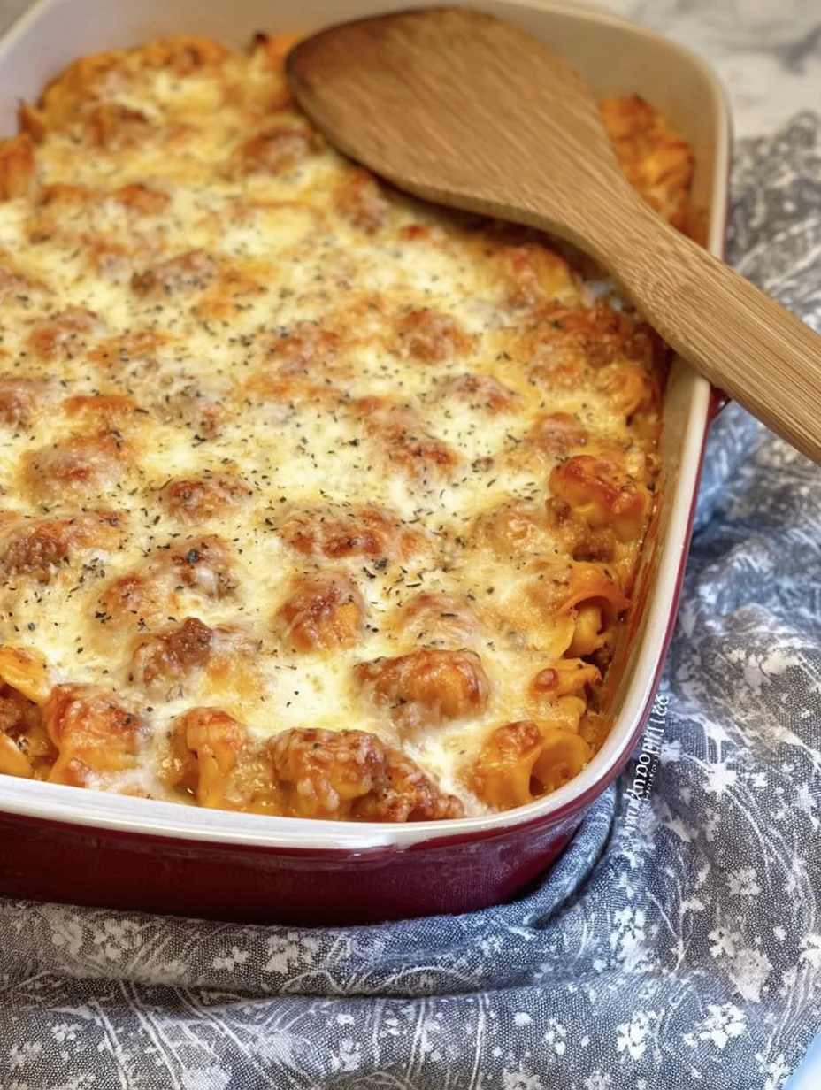 Cheesy Baked Tortellini Casserole