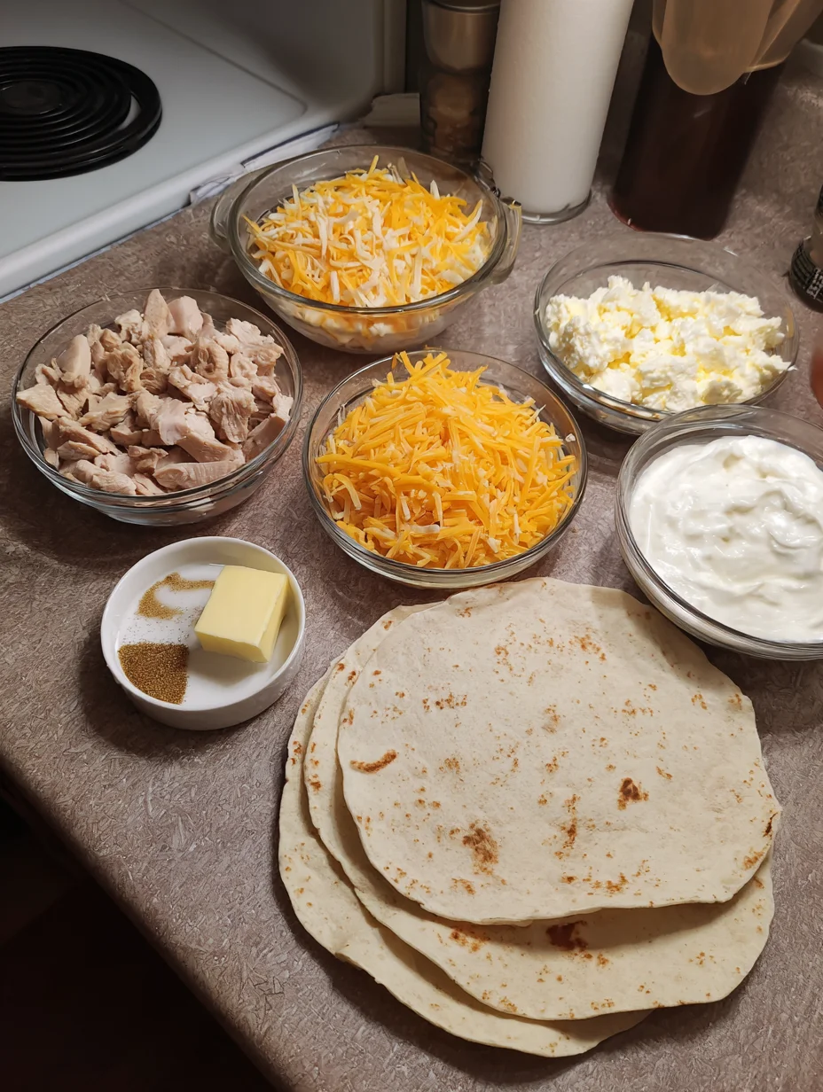 Cheesy Garlic Chicken Wraps