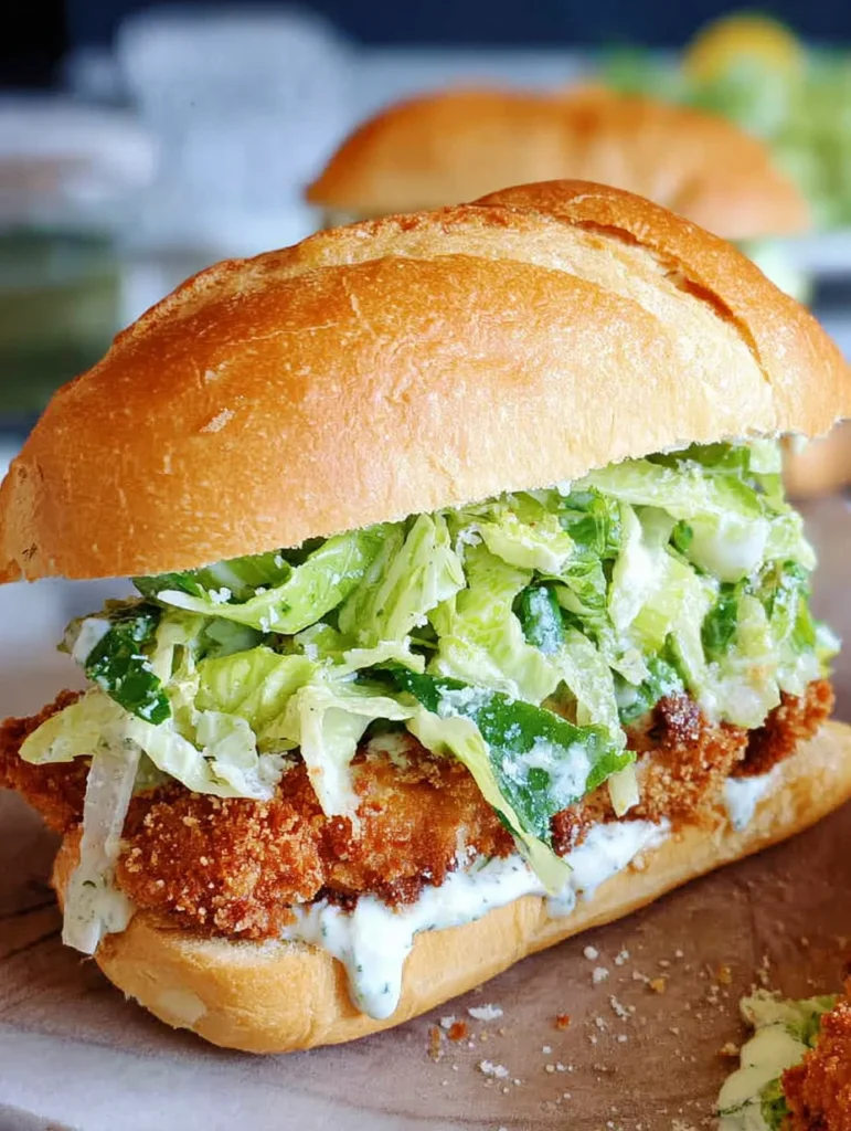 Crispy Chicken Caesar Sandwich