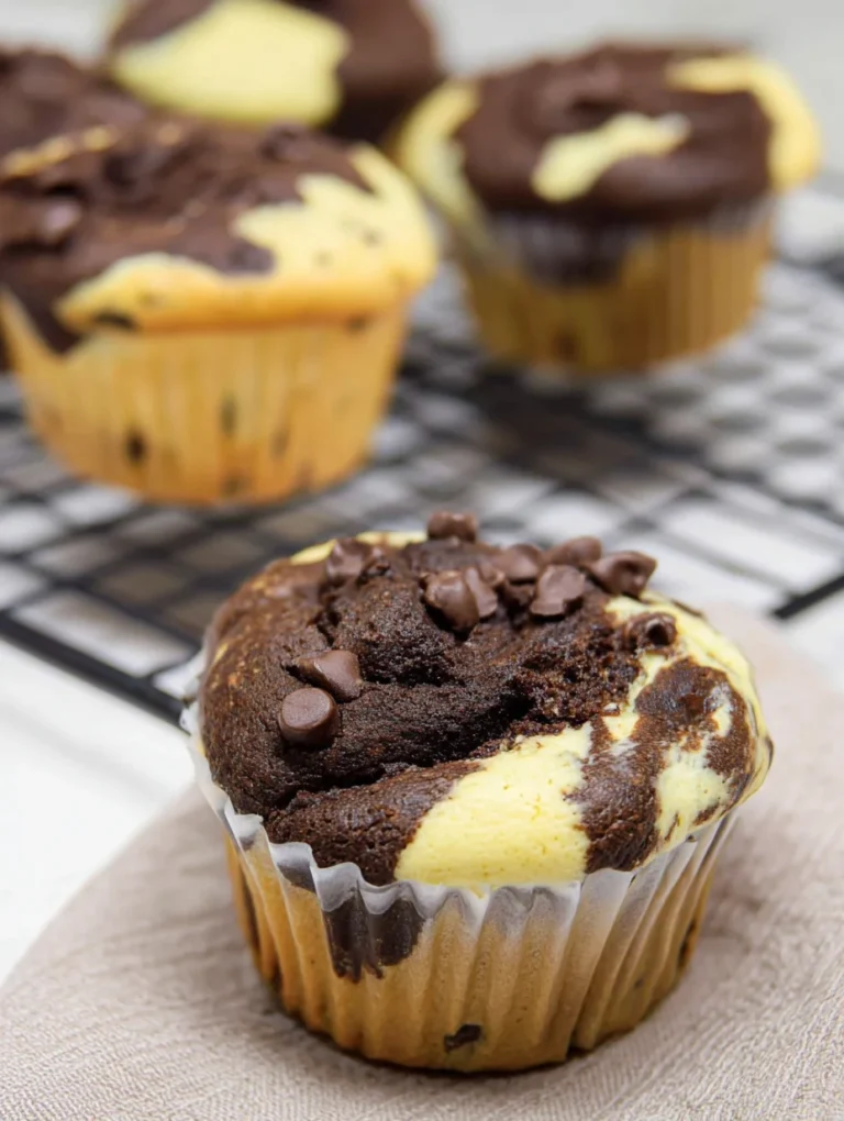 Double Chocolate Cheesecake Muffins