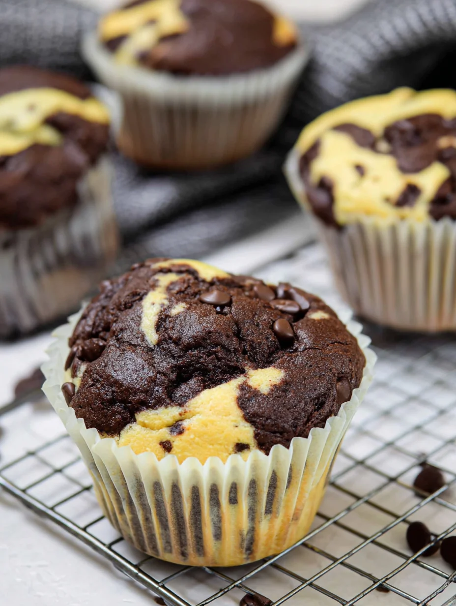 Double Chocolate Cheesecake Muffins
