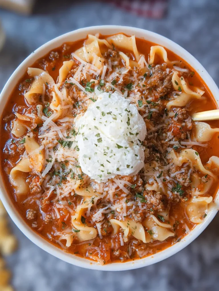 Easy Lasagna Soup