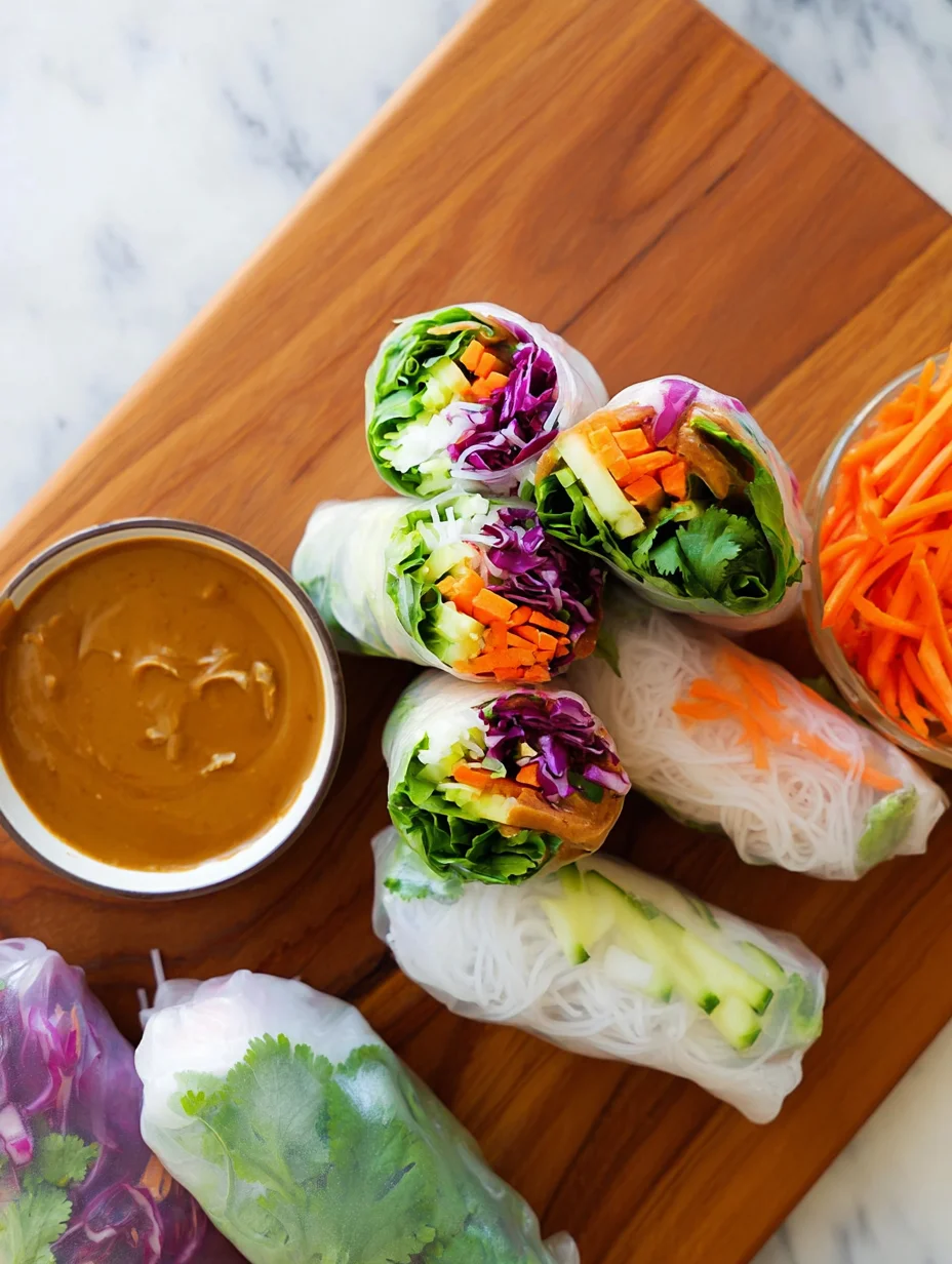 Fresh Spring Rolls with Peanut Sauce