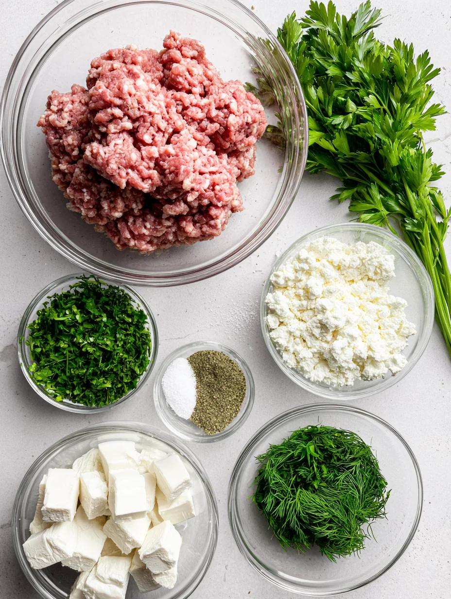 Greek Chicken Meatballs with Lemon Orzo