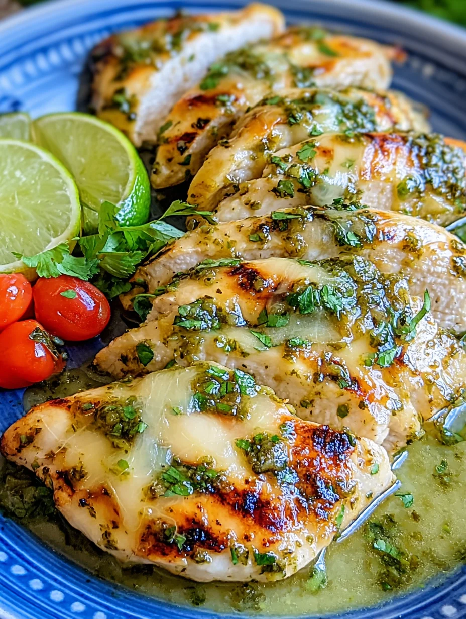 Grilled Salsa Verde Pepper Jack Chicken