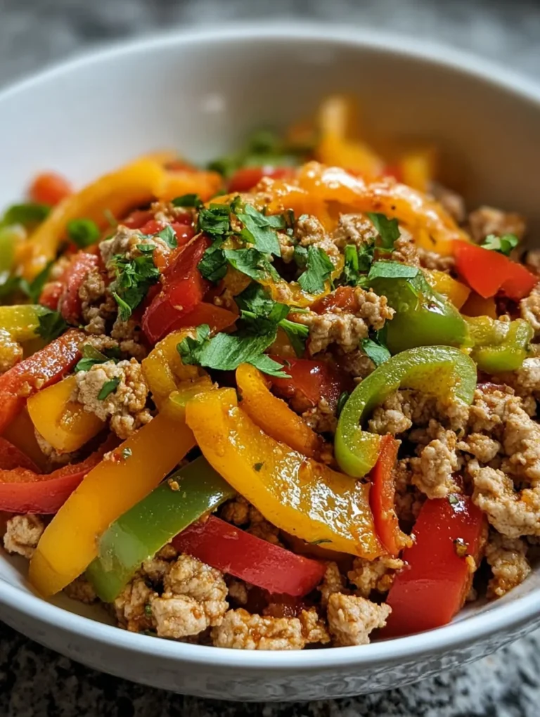 Ground Turkey and Peppers