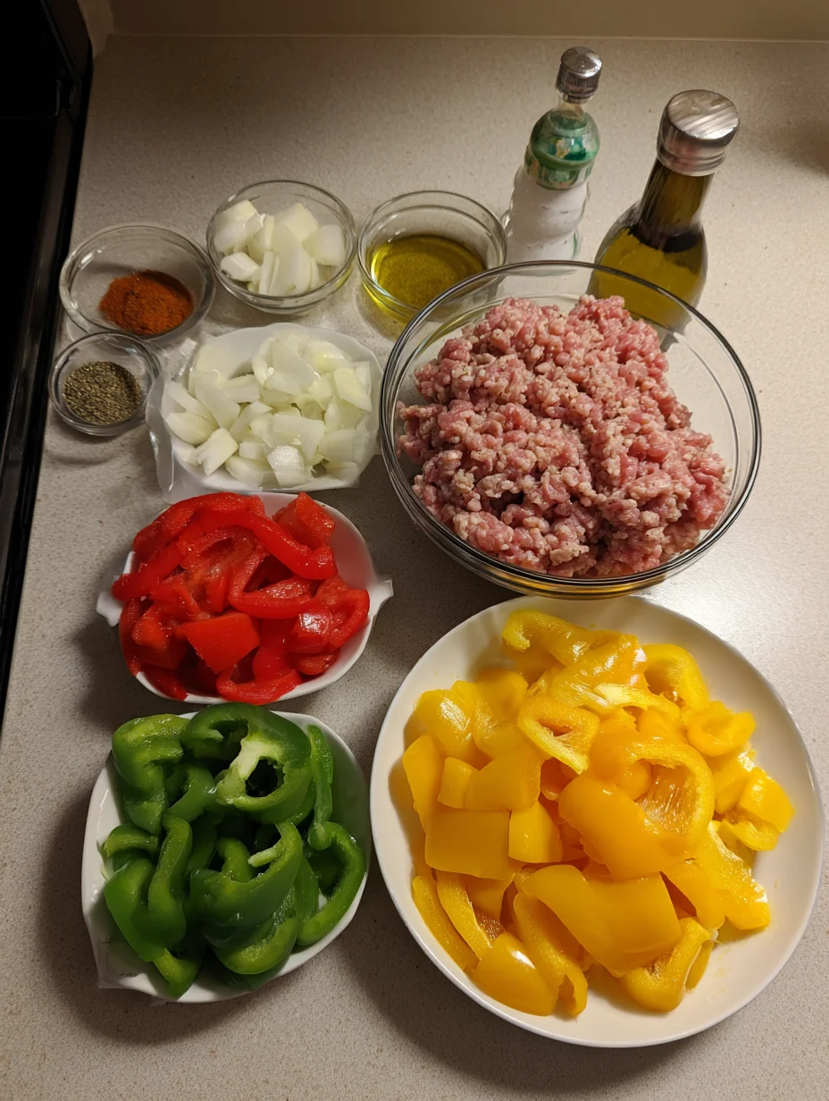 Ground Turkey and Peppers