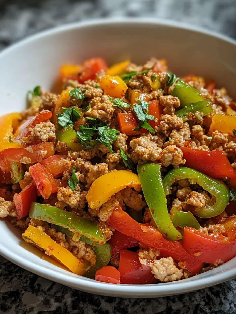 Ground Turkey and Peppers