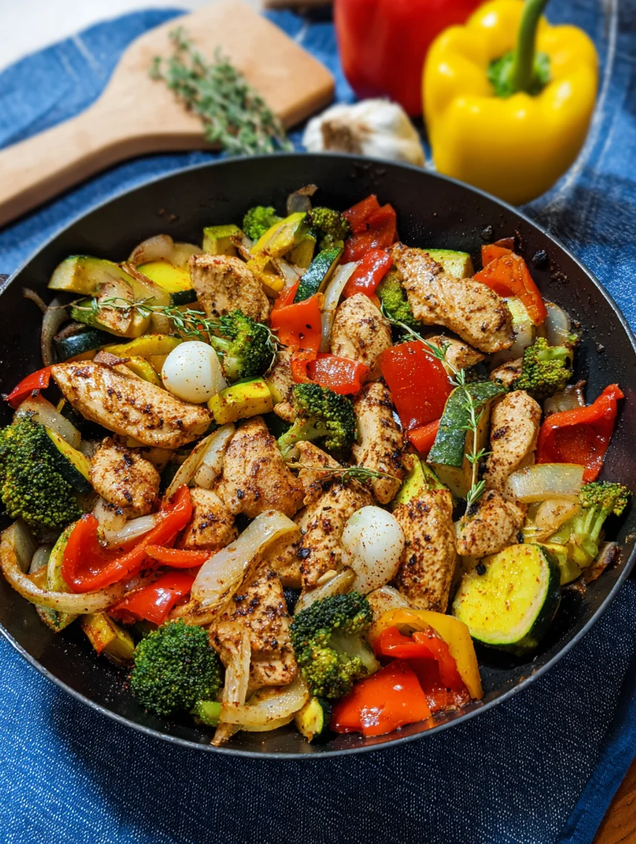 Healthy Chicken and Vegetables Skillet