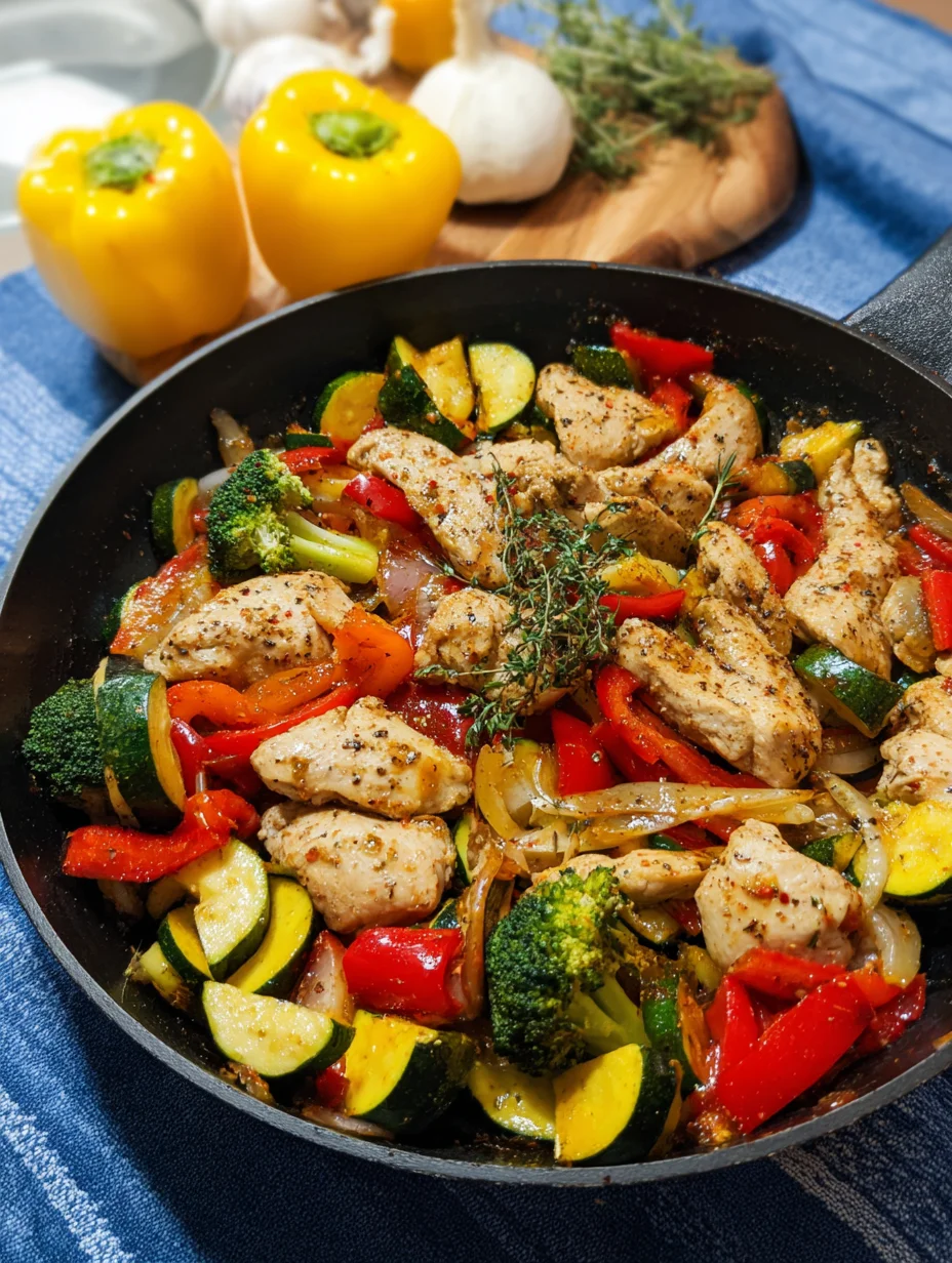 Healthy Chicken and Vegetables Skillet