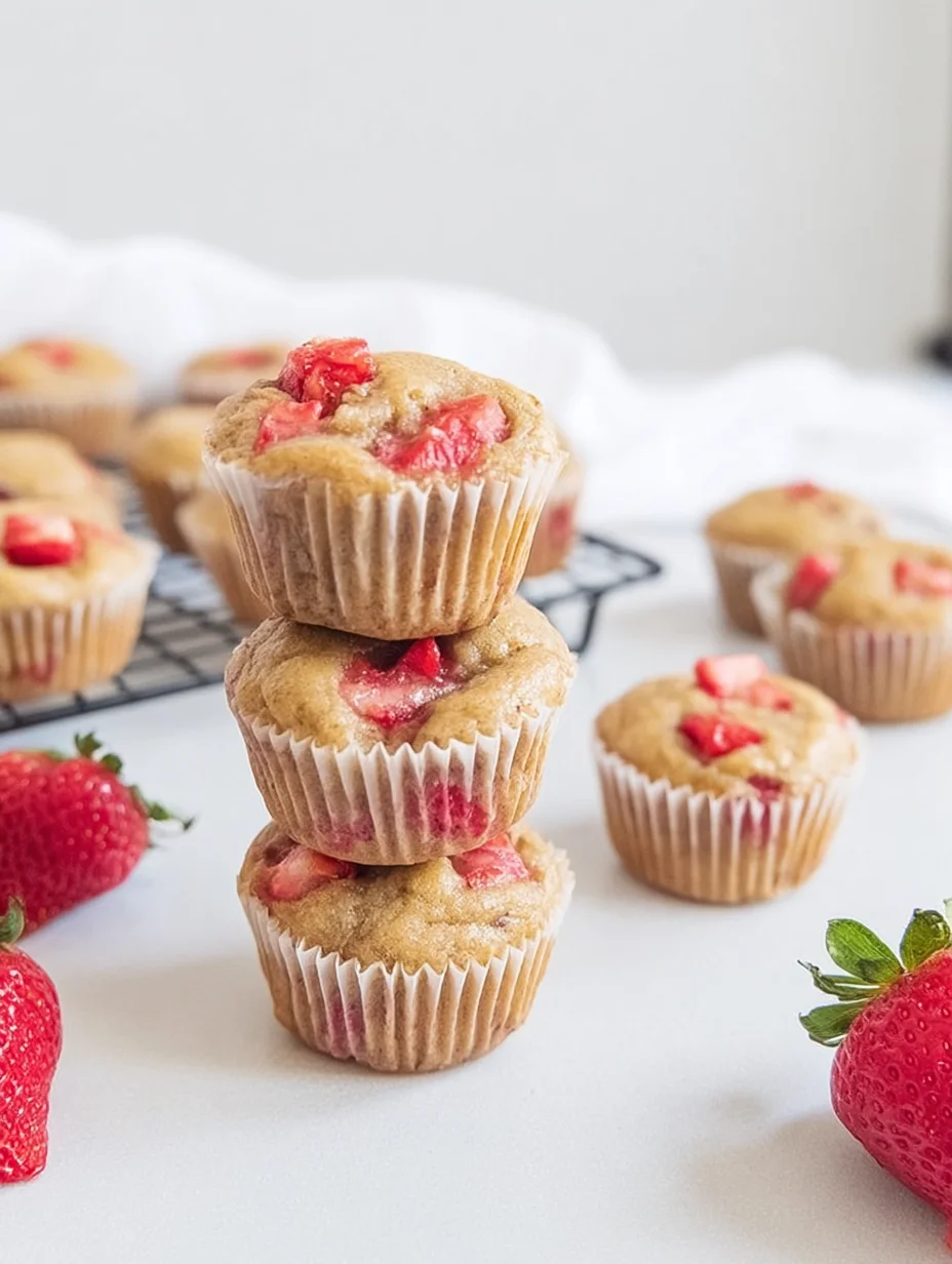 Healthy Strawberry Banana Yogurt Muffins